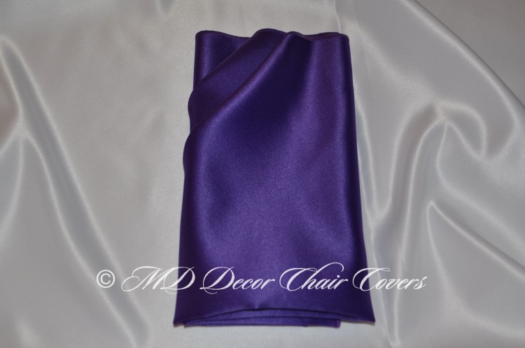 Purple blue satin lamour napkin