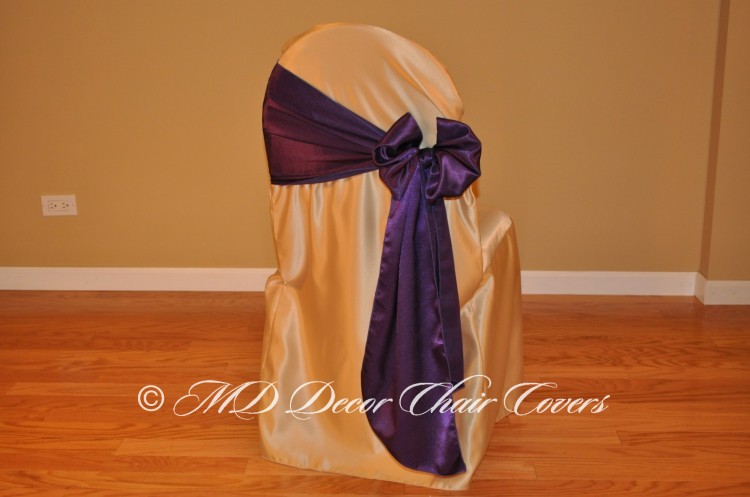 Deep Purple Butterfly Bow Style On The Side